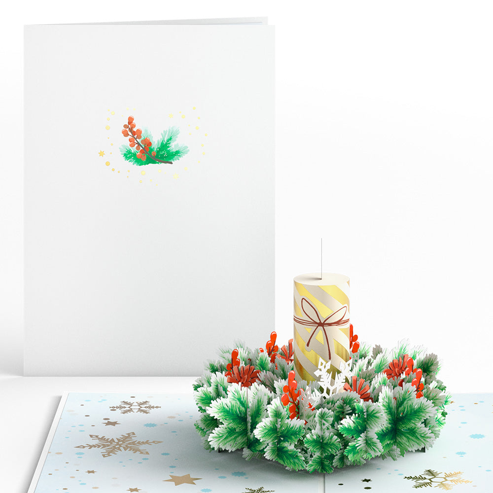 Festive Winter Candle Pop-Up Card