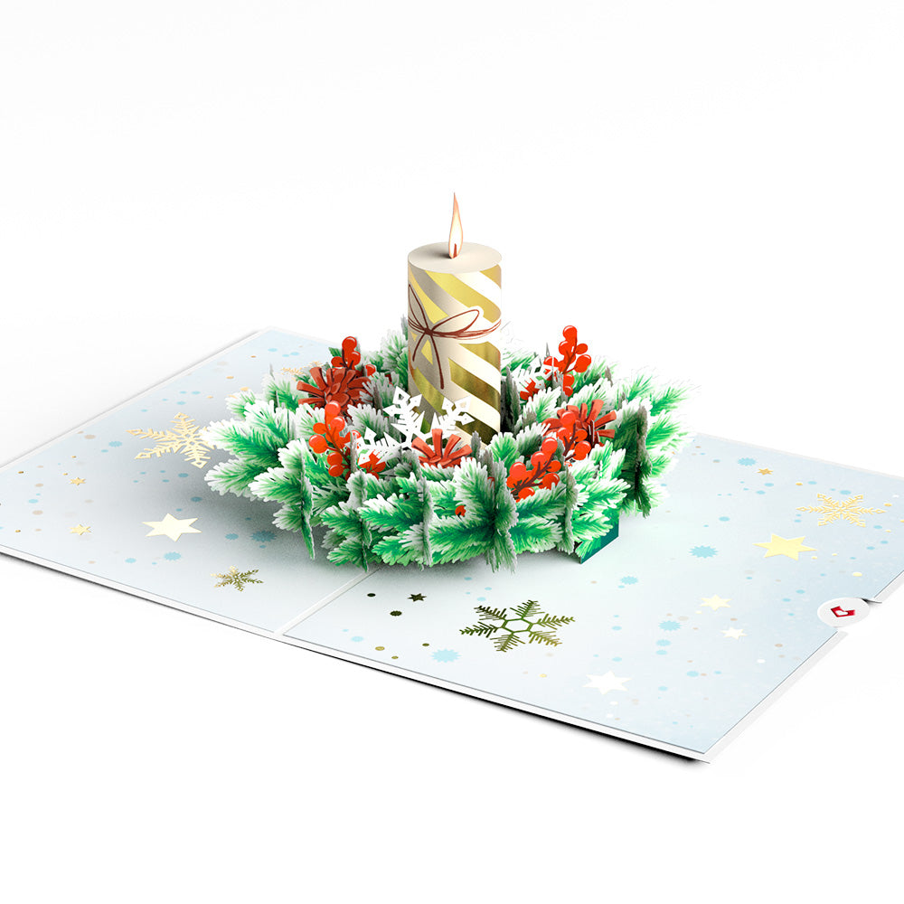 Festive Winter Candle Pop-Up Card