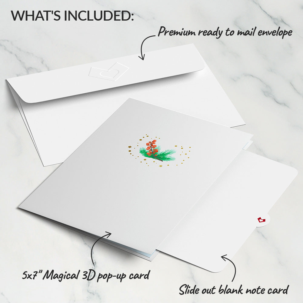 Festive Winter Candle Pop-Up Card