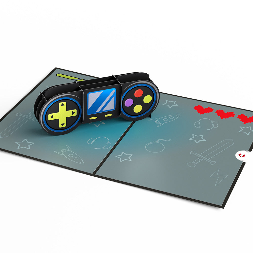 Video Gamer Pop-Up Card
