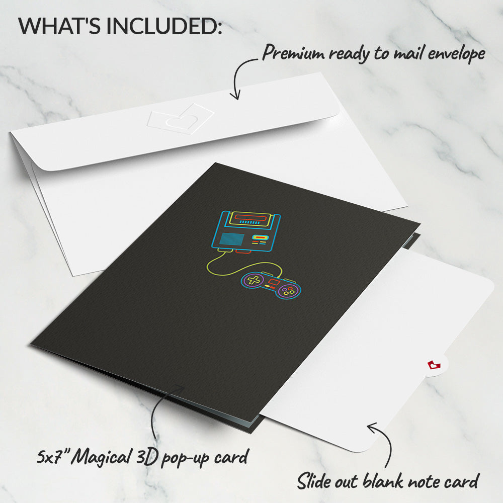 Video Gamer Pop-Up Card