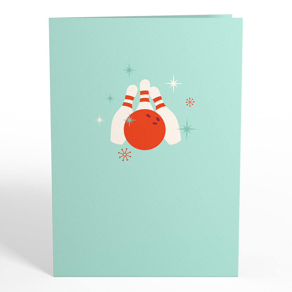 Retro Bowling Pop-Up Card