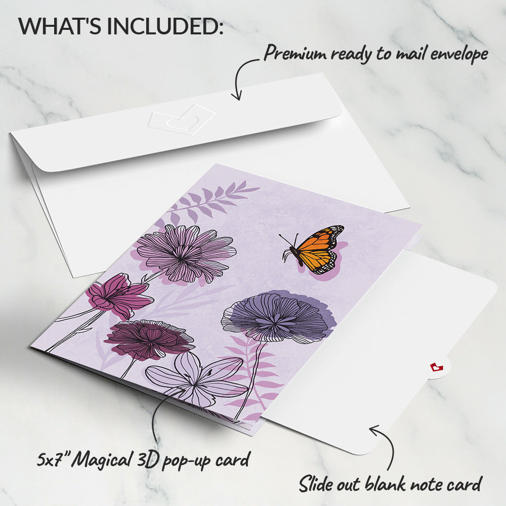 Graceful Monarch Butterfly Pop-Up Card