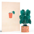 Monstera Card With Mini Bouquet