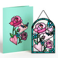 Bee-u-tiful Roses Suncatcher Card