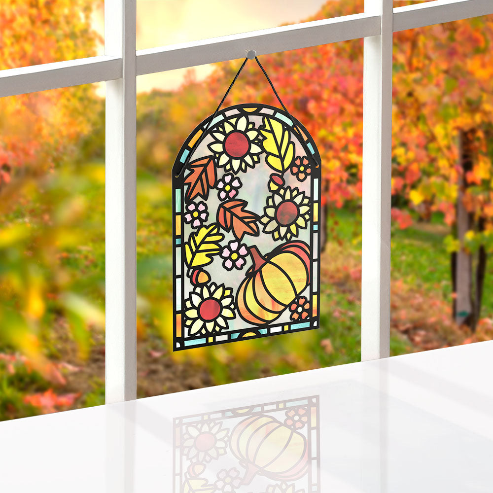 Autumn Glow Suncatcher Card