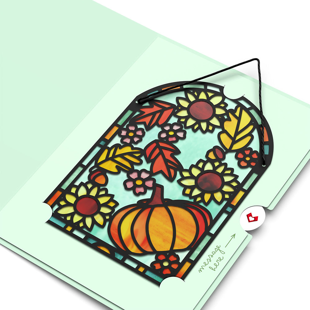 Autumn Glow Suncatcher Card