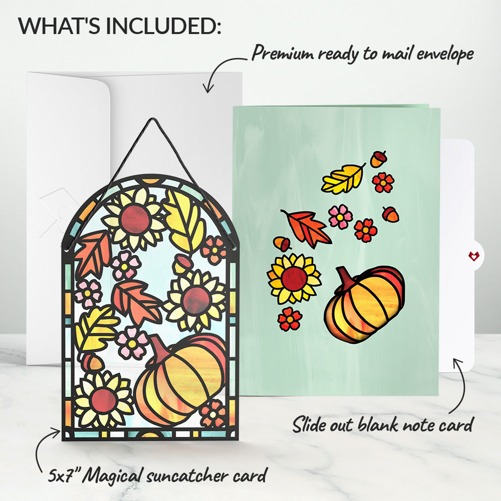 Autumn Glow Suncatcher Card