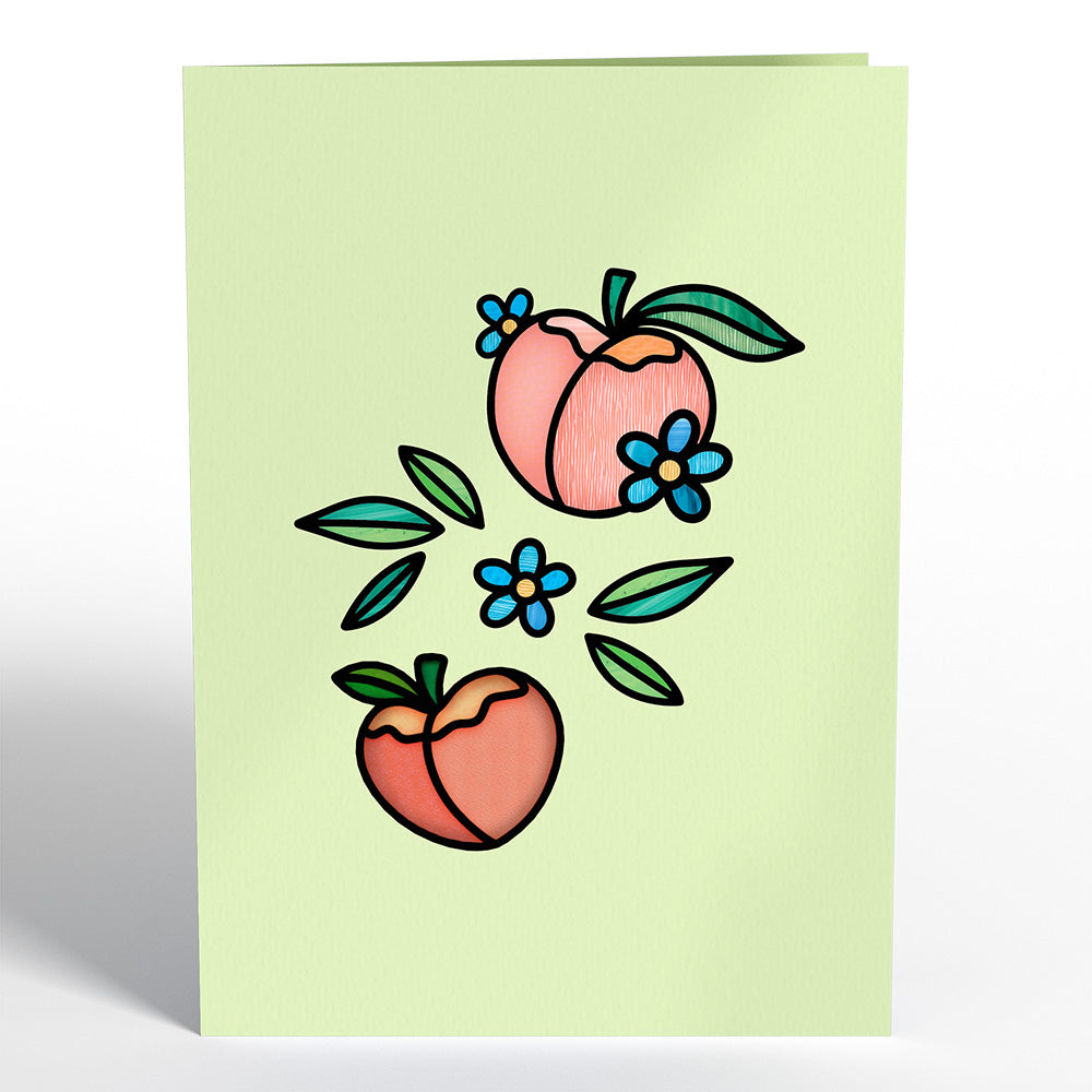 Golden Peaches Suncatcher Card