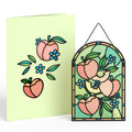 Golden Peaches Suncatcher Card