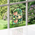 Golden Peaches Suncatcher Card