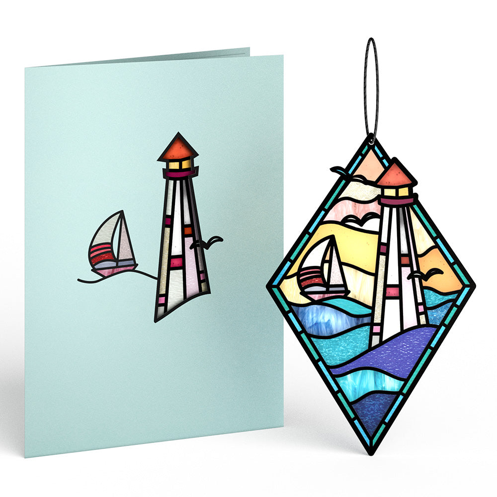 Lighthouse Suncatcher Card