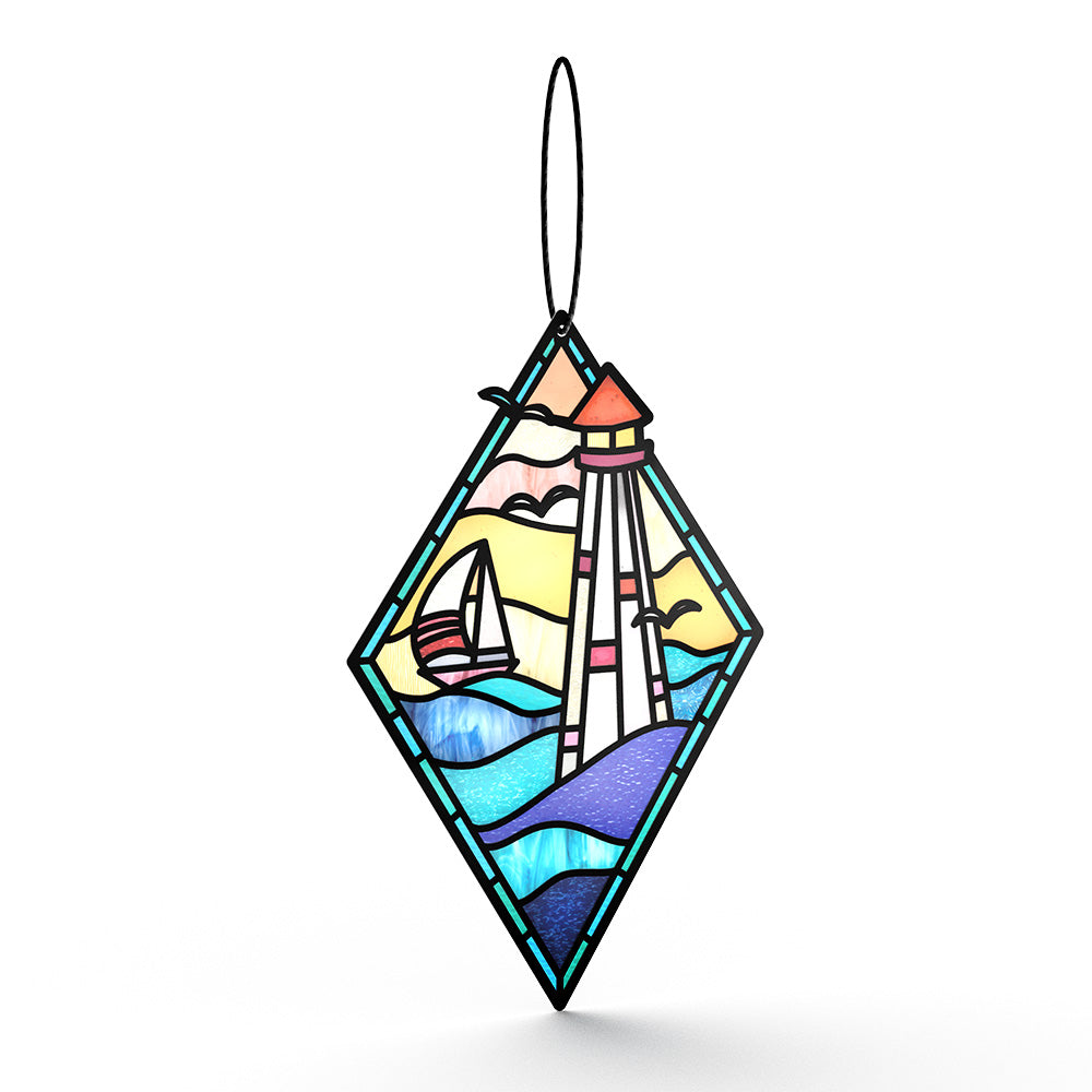 Lighthouse Suncatcher Card