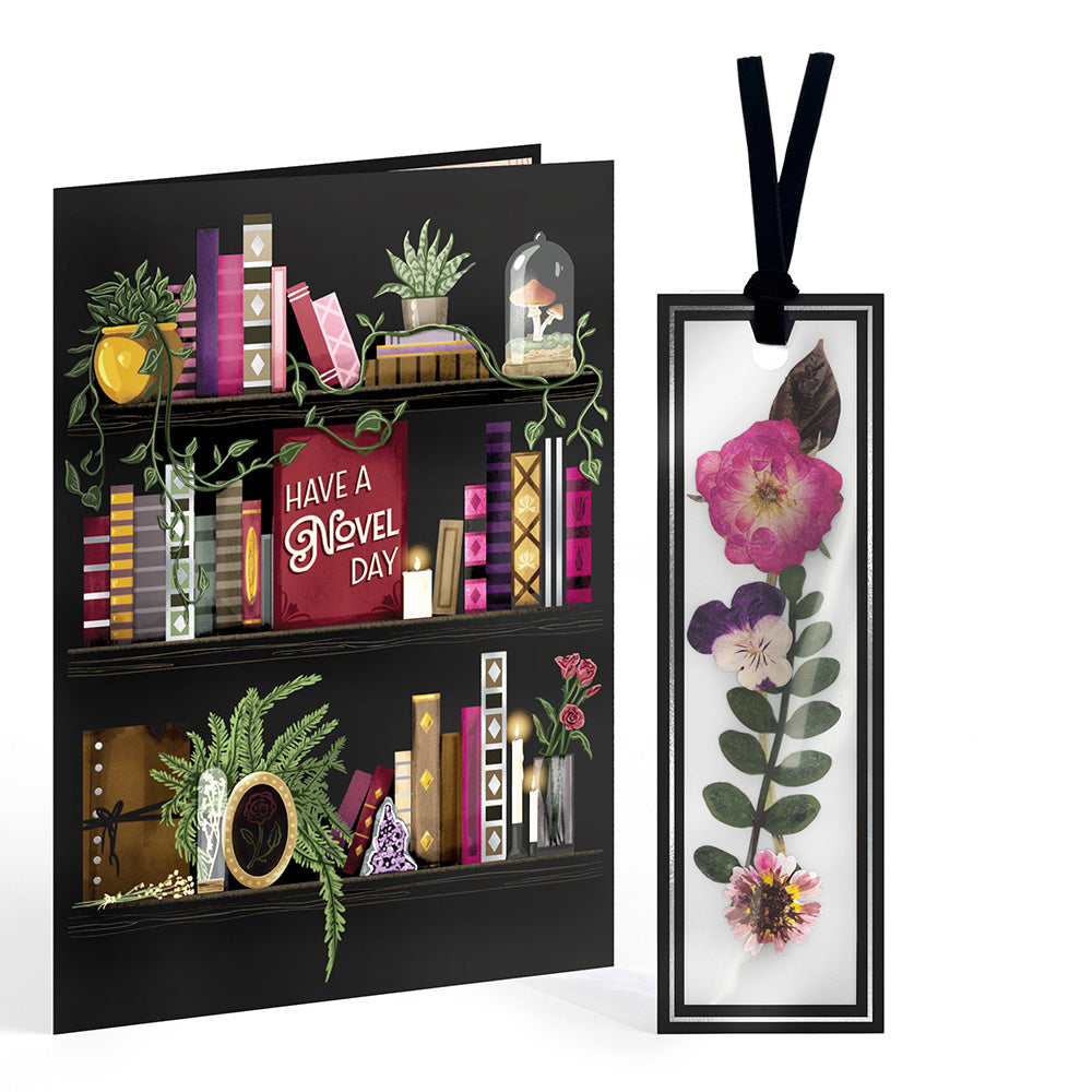Novel Day Petal Pressed™ Bookmark Card