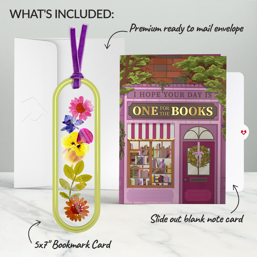 One for the Books Petal Pressed™ Bookmark Card