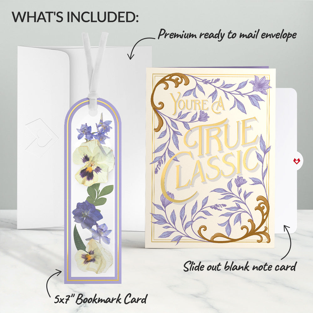 True Classic Petal Pressed™ Bookmark Card