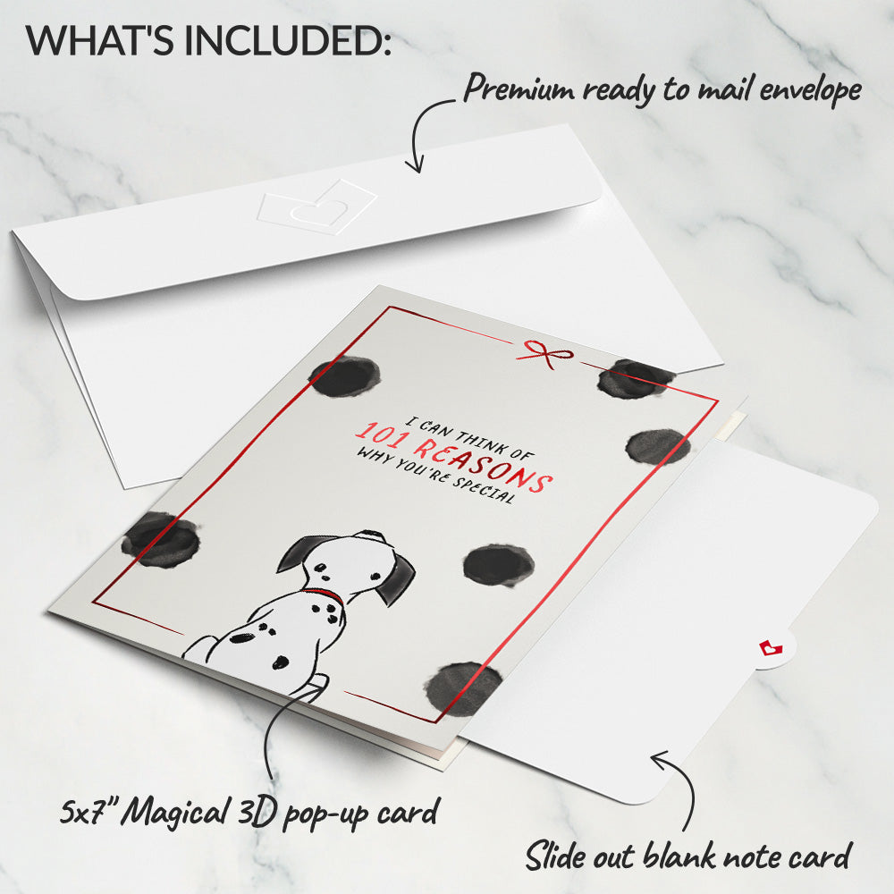 Disney's 101 Dalmatians 101 Reasons Why You're Special Pop-Up Card