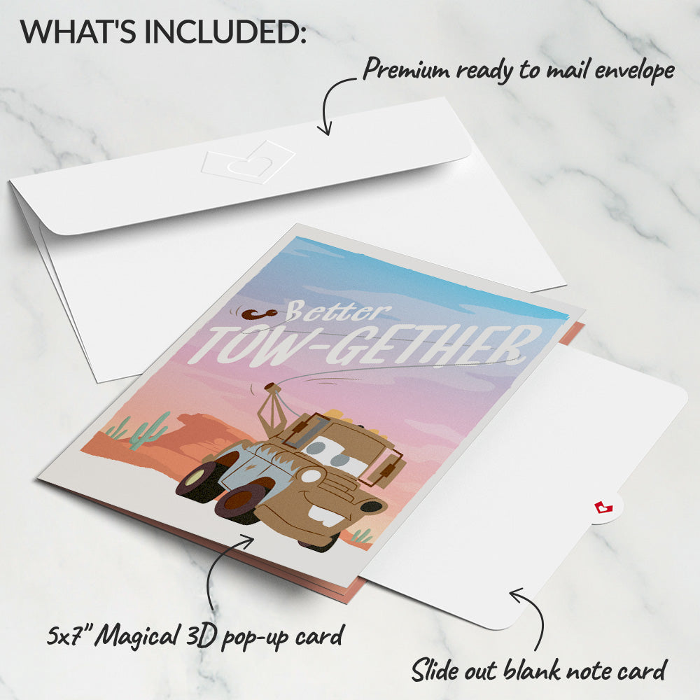 Disney and Pixar Cars Better Tow-gether Pop-Up Card