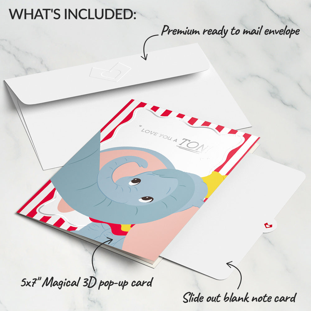 Disney's Dumbo Love You a Ton Pop-Up Card