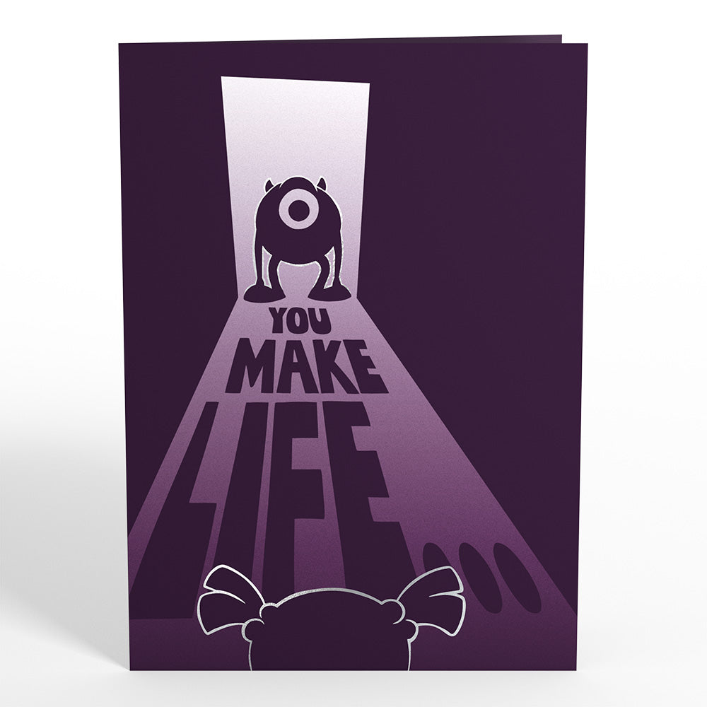 Disney and Pixar Monsters Inc. You Make Life a Scream Pop-Up Card