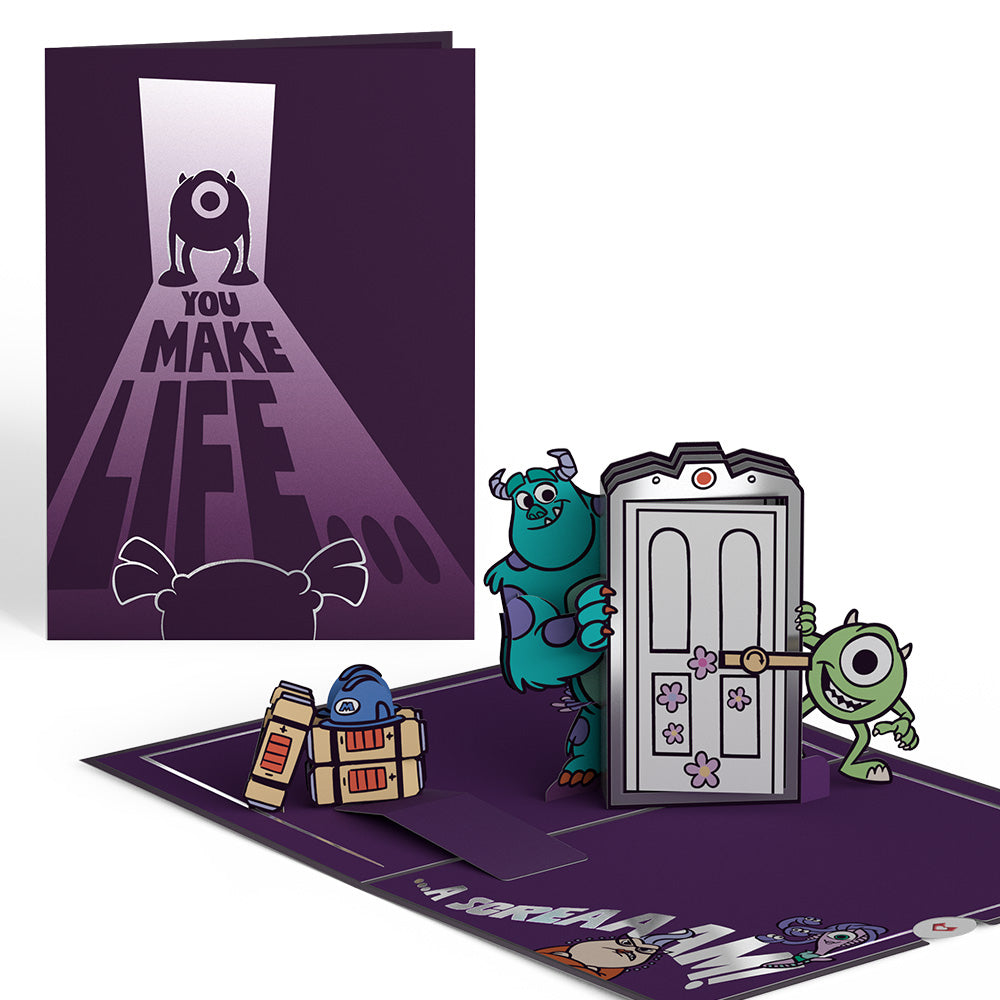 Disney and Pixar Monsters Inc. You Make Life a Scream Pop-Up Card