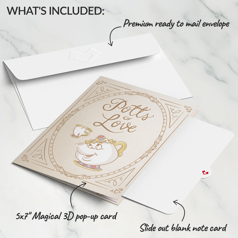 Disney's Beauty and the Beast Potts of Love Pop-Up Card
