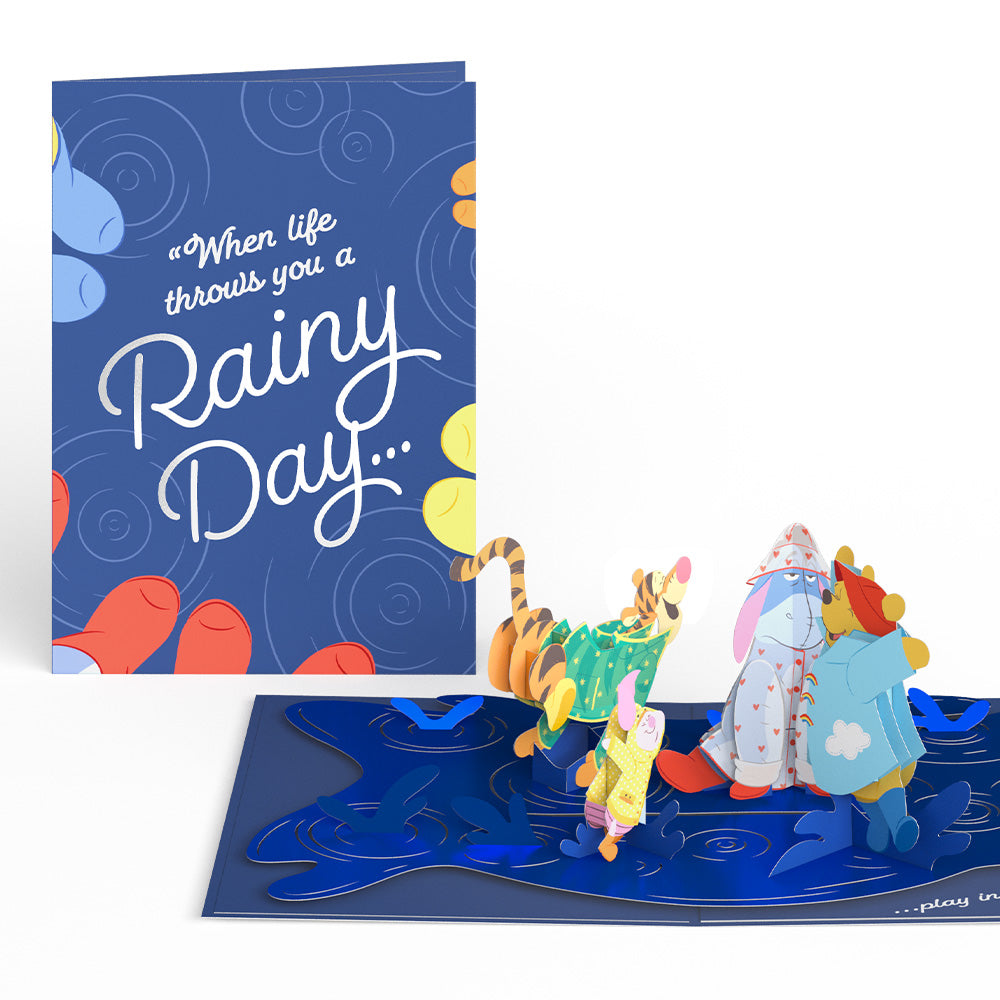 Disney's Winnie the Pooh Play in the Puddles Pop-Up Card
