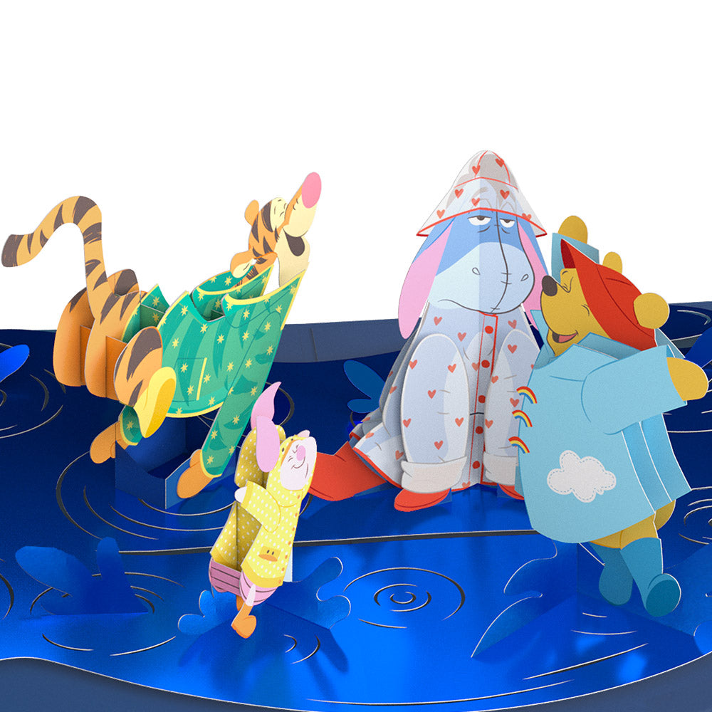 Disney's Winnie the Pooh Play in the Puddles Pop-Up Card