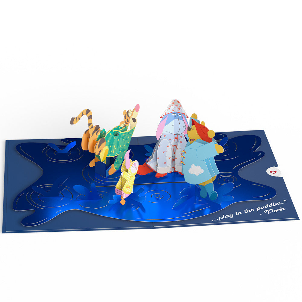 Disney's Winnie the Pooh Play in the Puddles Pop-Up Card