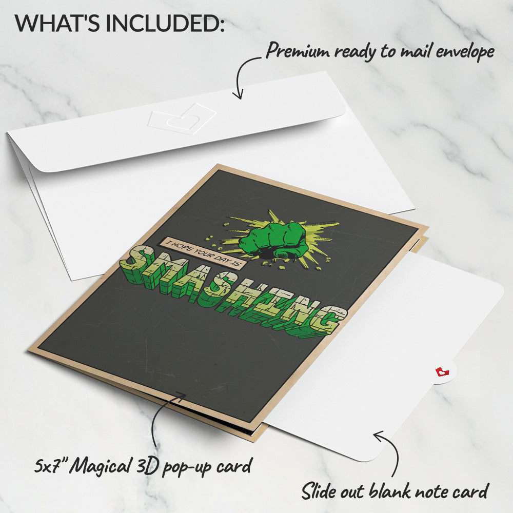 Marvel’s Hulk Hope Your Day Is Smashing Pop-Up Card