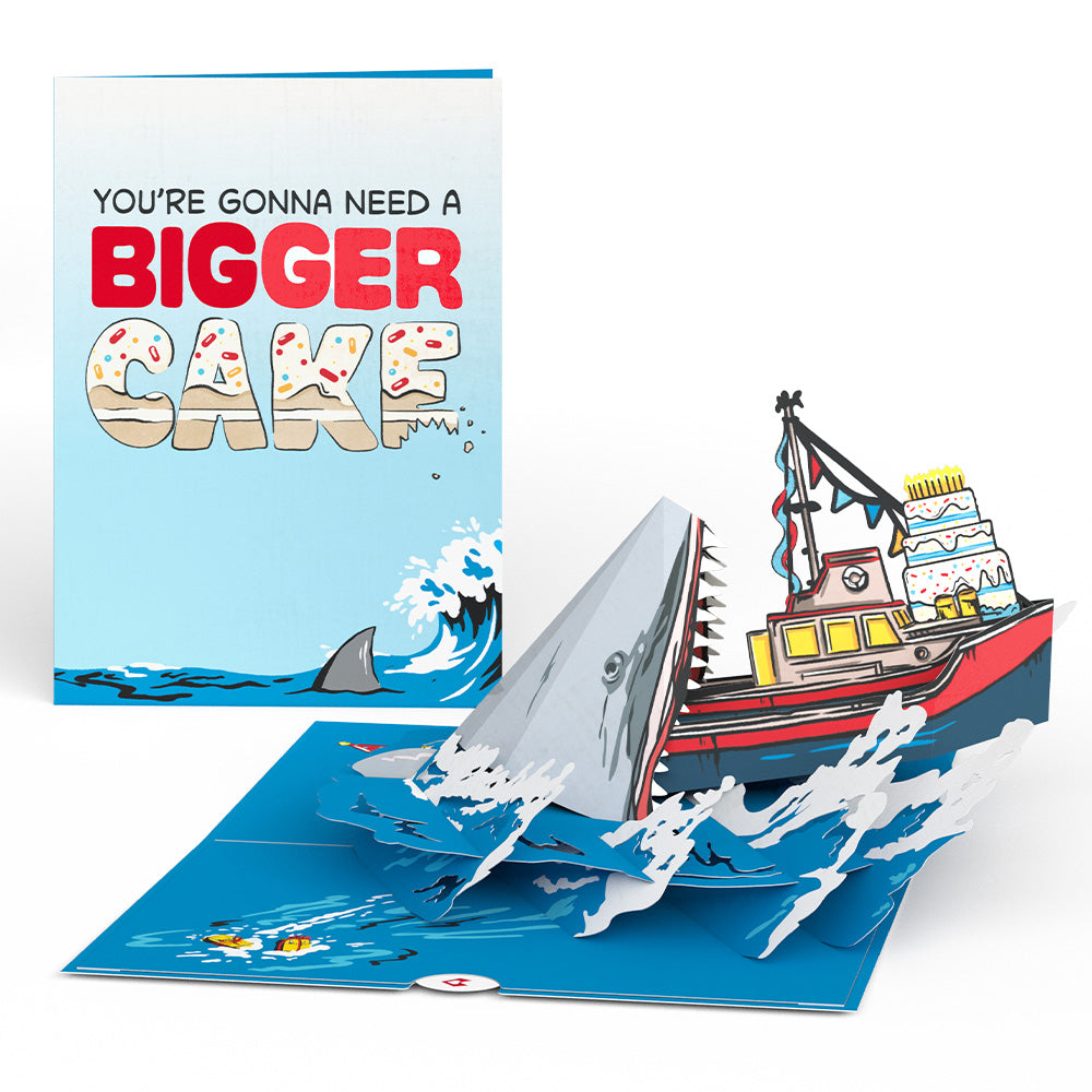Jaws You're Gonna Need a Bigger Cake Pop-Up Card