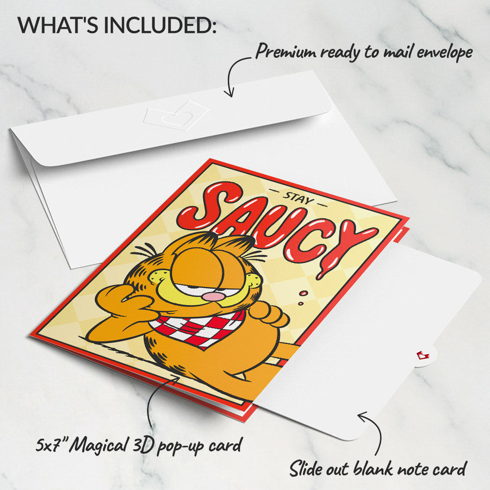 Garfield Stay Saucy Pop-Up Card