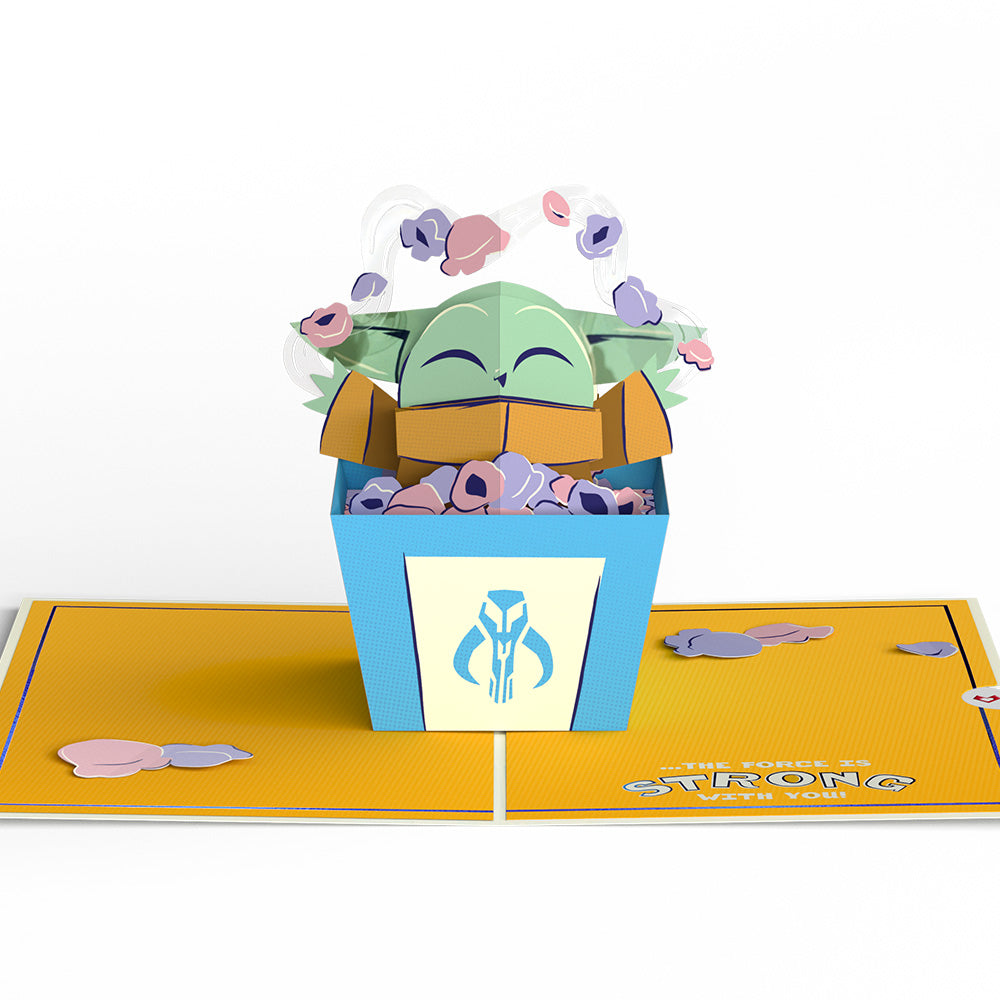 Star Wars The Mandalorian and Grogu The Force Is Strong with You 3D Pop-Up Card — Pop-Culture Pop-Up Card for Star Wars The Mandalorian Fans