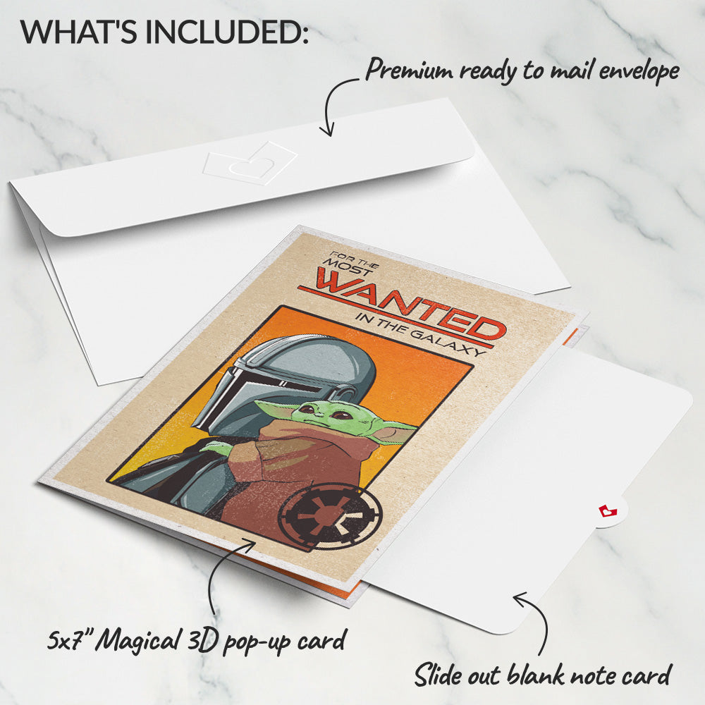 Star Wars™ The Mandalorian™ and Grogu™ Most Wanted Pop-Up Card
