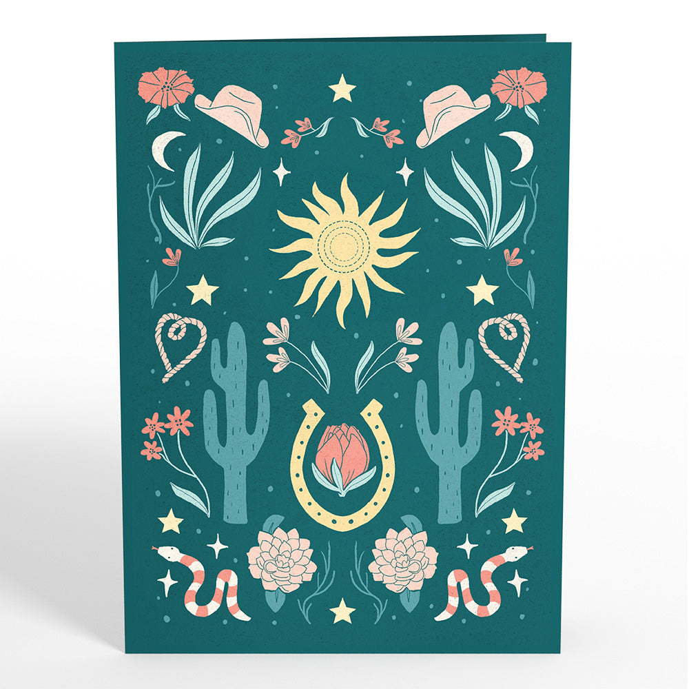 Cowgirl Boot Pop-Up Card