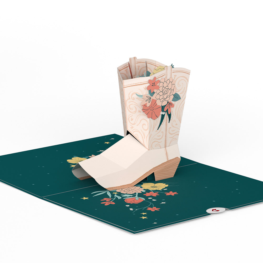Cowgirl Boot Pop-Up Card