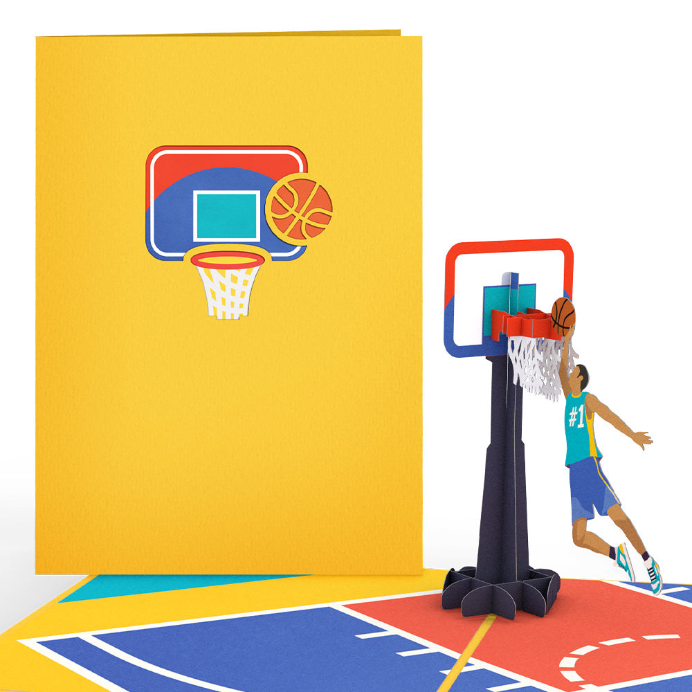 Slam Dunk Basketball Pop-Up Card