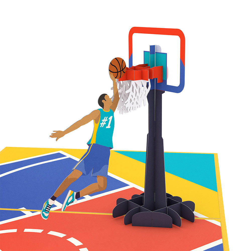Slam Dunk Basketball Pop-Up Card