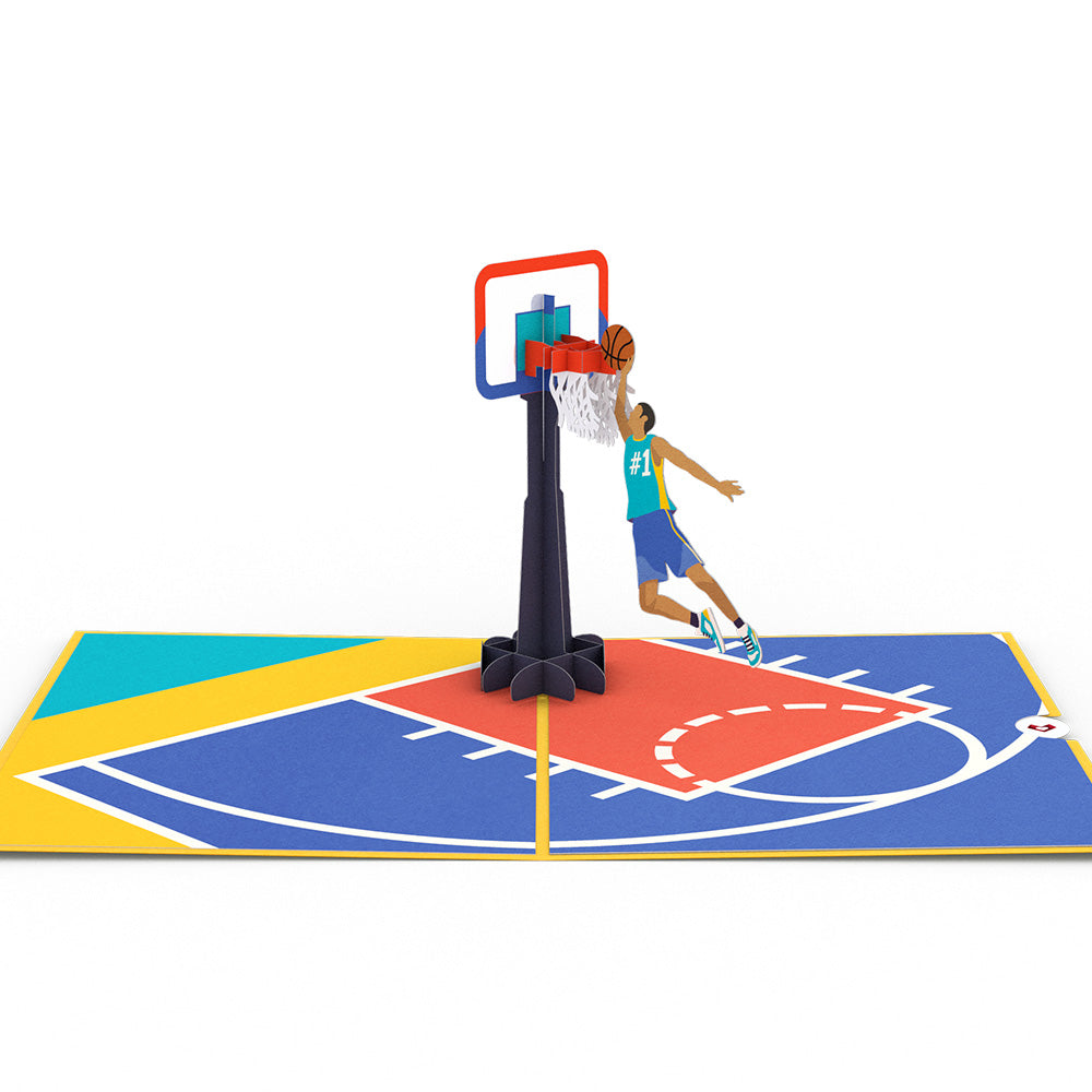 Slam Dunk Basketball Pop-Up Card