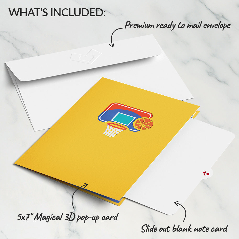 Slam Dunk Basketball Pop-Up Card