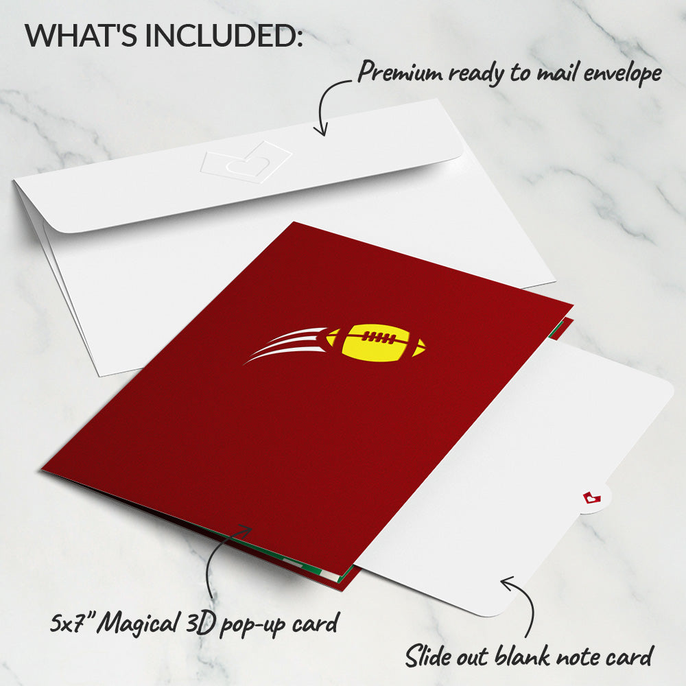 Football Touchdown Pop-Up Card