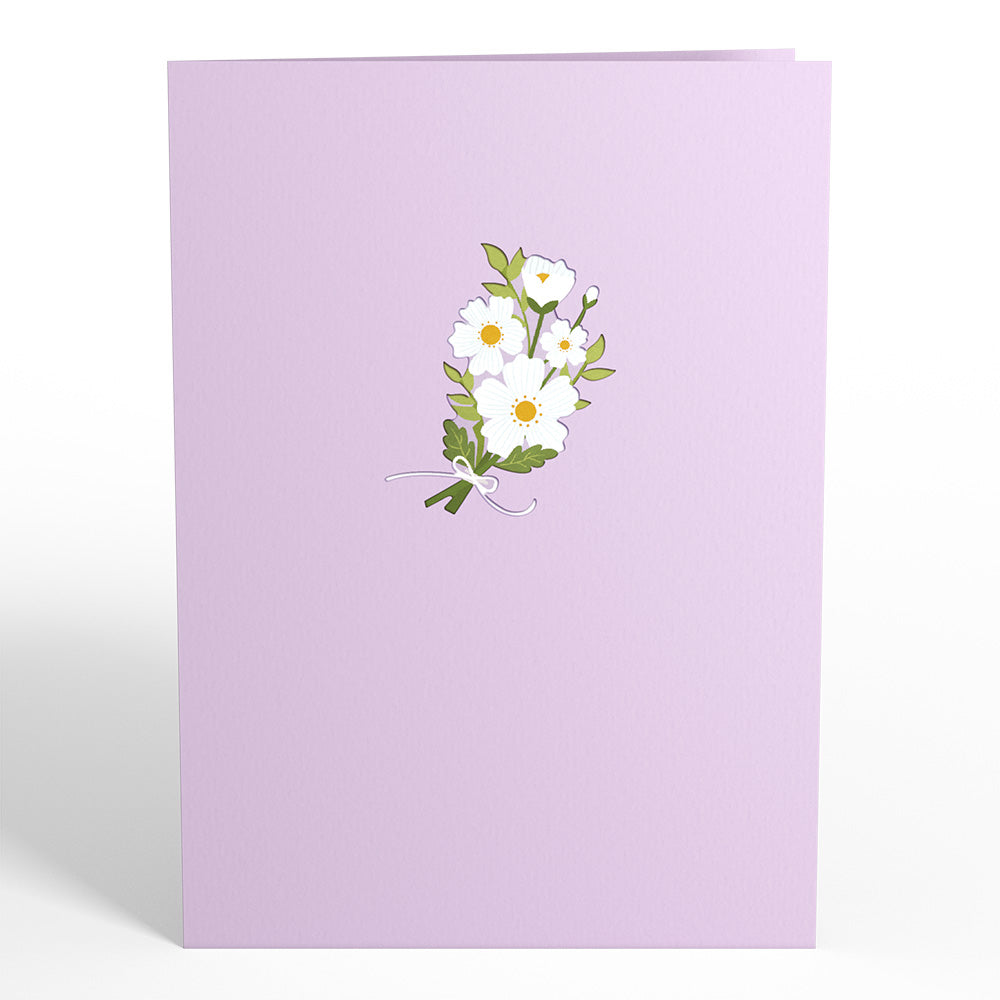 Frilly White Poppy Pop-Up Card