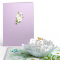 Frilly White Poppy Pop-Up Card