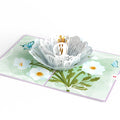 Frilly White Poppy Pop-Up Card
