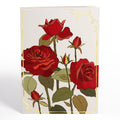 Elegant Red Rose Pop-Up Card