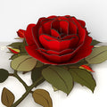Elegant Red Rose Pop-Up Card