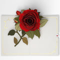 Elegant Red Rose Pop-Up Card