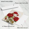 Elegant Red Rose Pop-Up Card