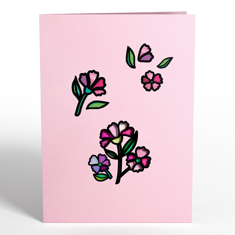 Floral Heart Suncatcher Card