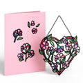 Floral Heart Suncatcher Card